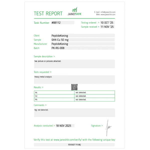 GHK-Cu COA 2